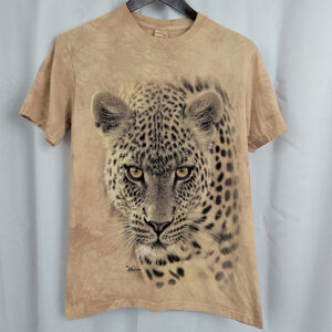 The Mountain tan tie-dye Leopard T-Shirt Small